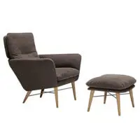 Agnes Footstool with Wood Legs